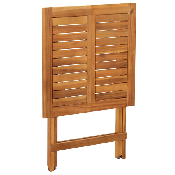 3 Piece Folding Bistro Set Solid Wood Acacia Patio Furniture Sets