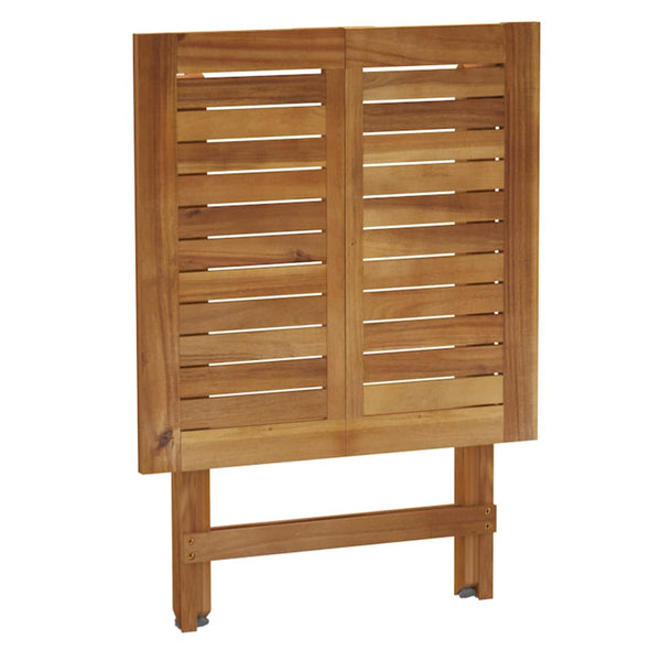 Vidaxl 3 Piece Folding Bistro Set With Cushions Solid Wood Acacia Kids Chairs