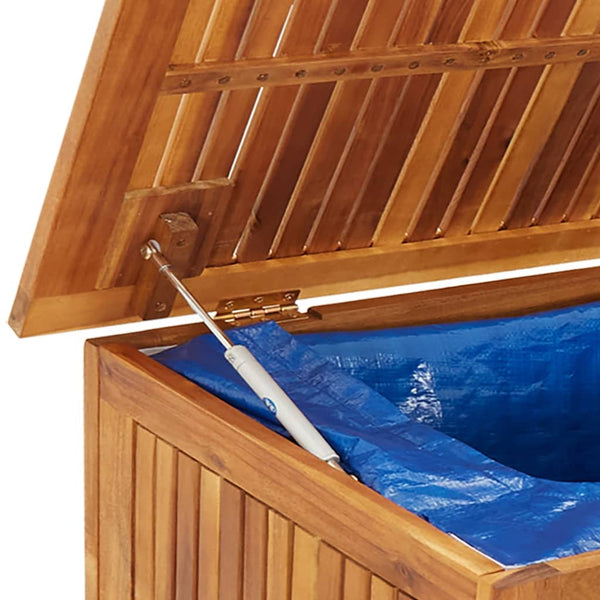 Garden Storage Box With Wheels 150X50x58 Cm Solid Wood Acacia Storage Deck Boxes