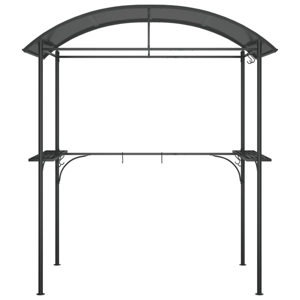 Vidaxl Bbq Gazebo With Side Shelves Anthracite 220X115x230 Cm Steel Gazebos & Pergolas