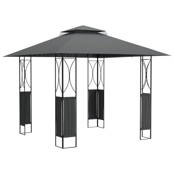 Gazebo With Roof Anthracite 300X300x270 Cm Steel Gazebos & Pergolas