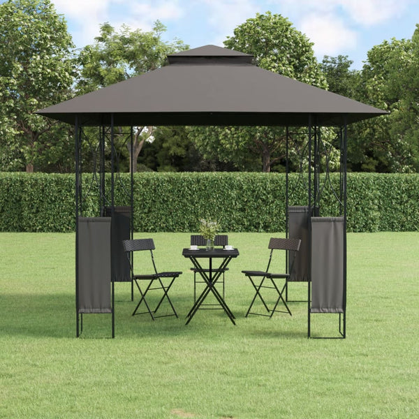 Gazebo With Roof Anthracite 300X300x270 Cm Steel Gazebos & Pergolas