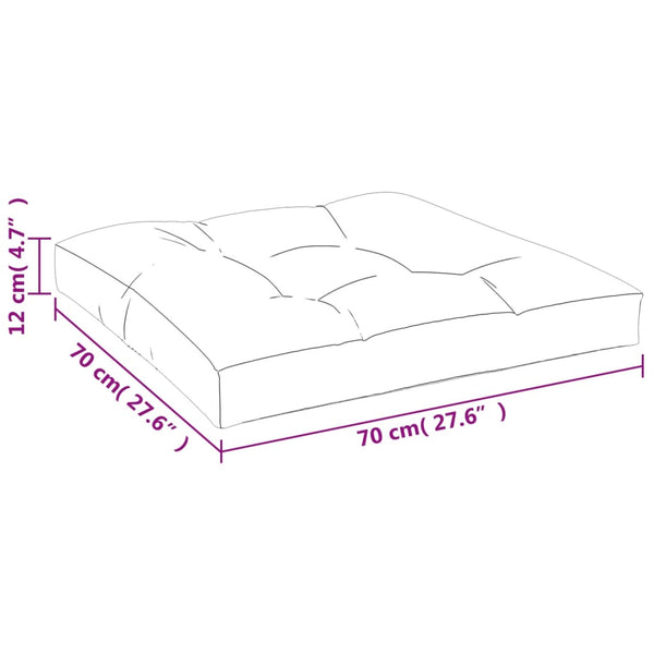 Pallet Cushion Black 70X70x12 Cm Fabric Patio Furniture Cushions & Pads