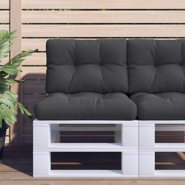 Vidaxl Pallet Cushion Black 60X40x12 Cm Fabric Patio Furniture Cushions & Pads