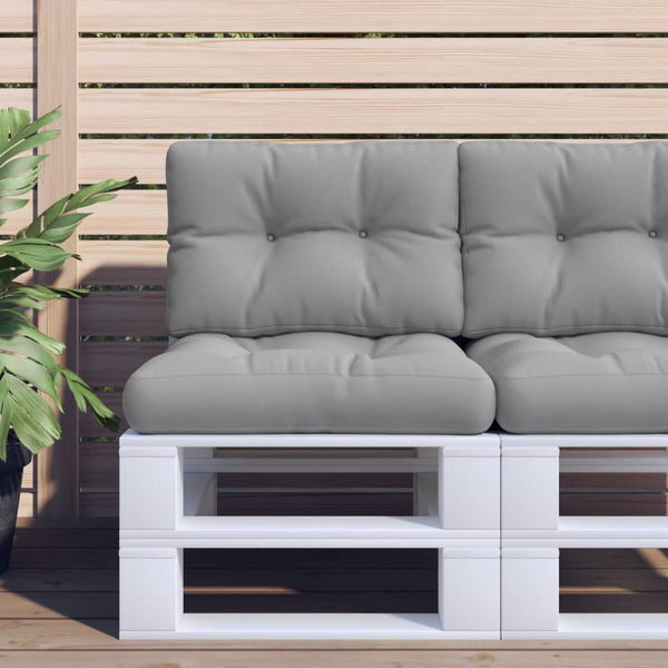 Pallet Cushions 2 Pcs Grey Fabric Patio Furniture Cushions & Pads
