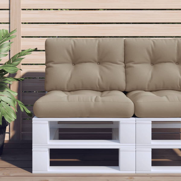Pallet Cushions 2 Pcs Taupe Fabric Patio Furniture Cushions & Pads