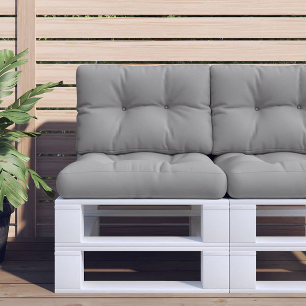 Pallet Cushions 2 Pcs Grey Fabric Patio Furniture Cushions & Pads