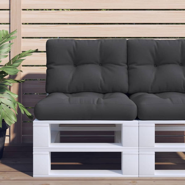 Pallet Cushions 2 Pcs Black Fabric Patio Furniture Cushions & Pads