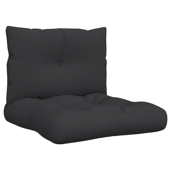 Vidaxl Pallet Cushions 2 Pcs Black Fabric Patio Furniture Cushions & Pads