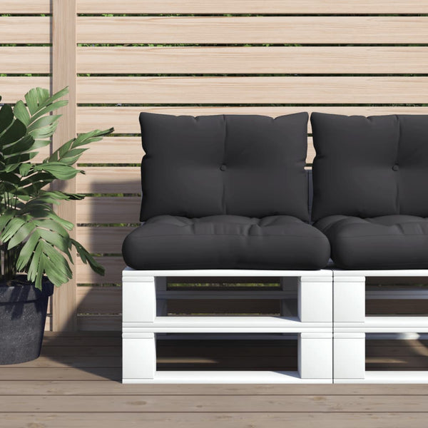 Vidaxl Pallet Cushions 2 Pcs Black Fabric Patio Furniture Cushions & Pads