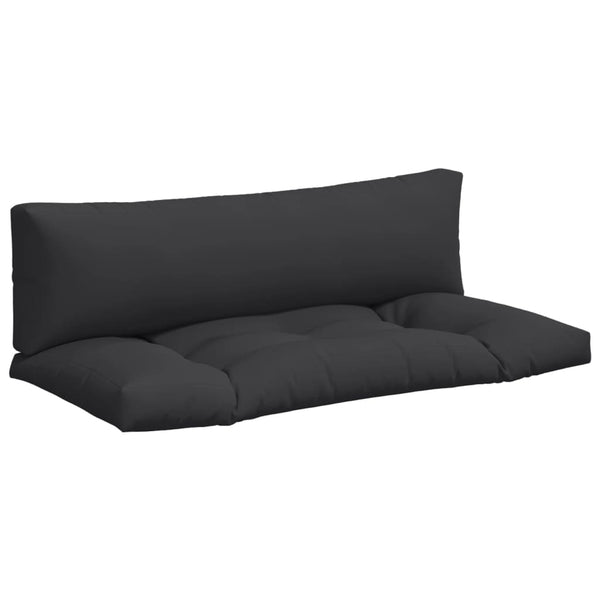 Pallet Cushions 2 Pcs Black Fabric Patio Furniture Cushions & Pads