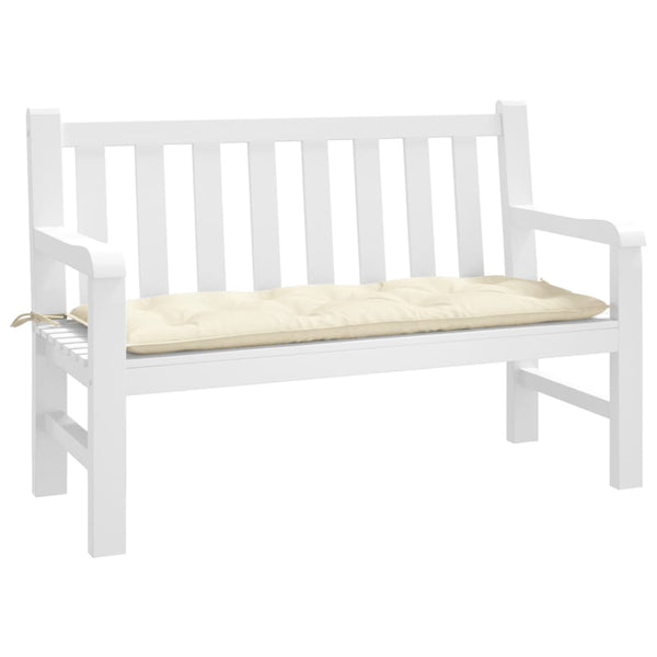 Vidaxl Garden Bench Cushion Cream 120X50x7 Cm Oxford Fabric Patio Furniture Cushions & Pads