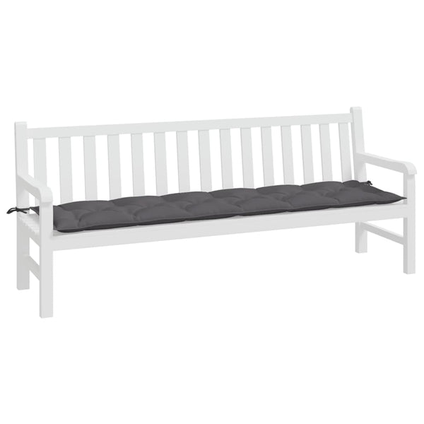 Vidaxl Garden Bench Cushion Anthracite 200X50x7 Cm Oxford Fabric Patio Benches