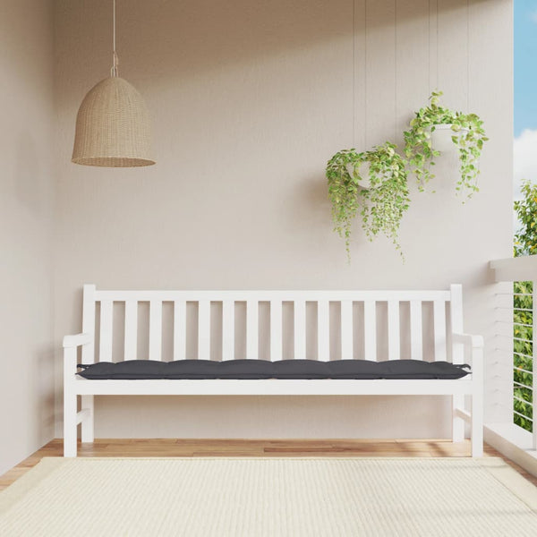 Vidaxl Garden Bench Cushion Anthracite 200X50x7 Cm Oxford Fabric Patio Benches