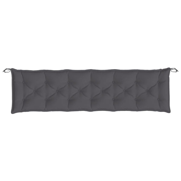 Vidaxl Garden Bench Cushions 2Pcs Anthracite 200X50x7cm Oxford Fabric Patio Benches