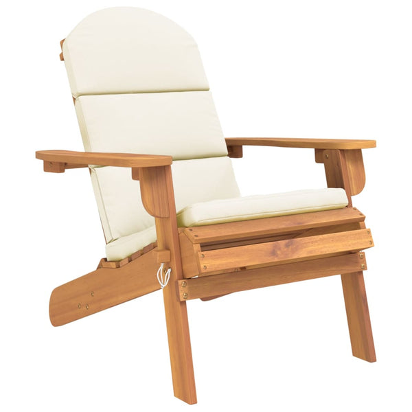 Adirondack Garden Chair With Cushions Solid Wood Acacia Patio Chairs