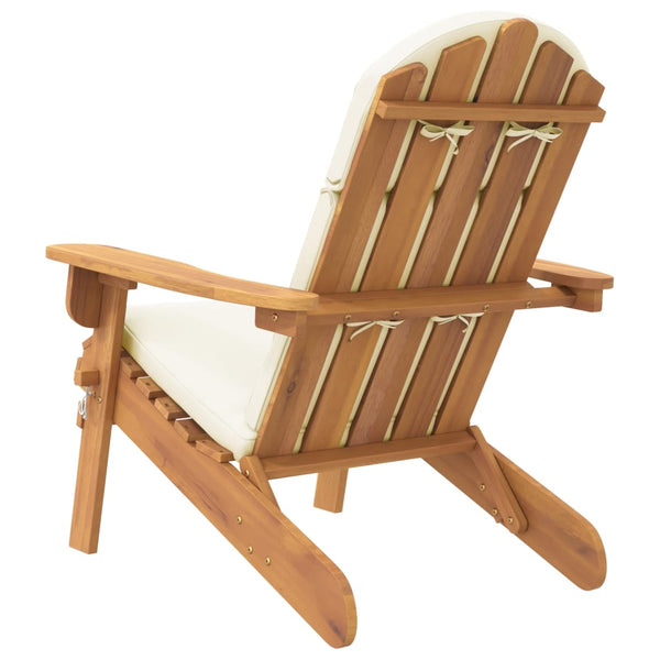 Adirondack Garden Chair With Cushions Solid Wood Acacia Patio Chairs