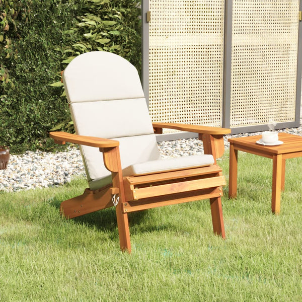 Adirondack Garden Chair With Cushions Solid Wood Acacia Patio Chairs