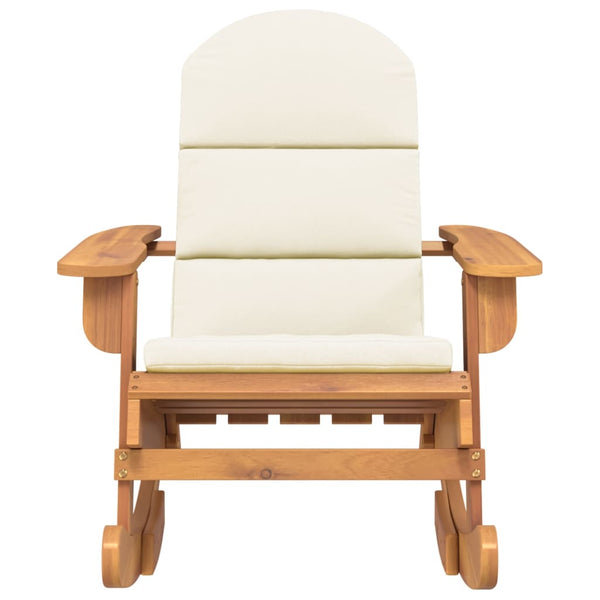 Patio Chairs Adirondack Rocking Chair With Cushions Solid Wood Acacia