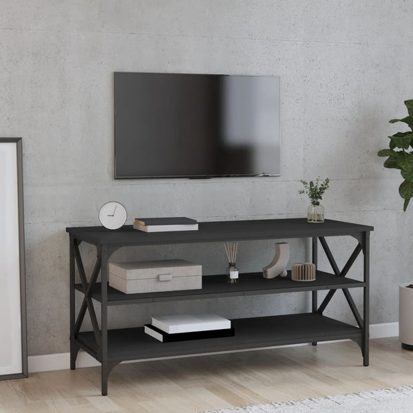 Tv Cabinet Black 100X40x50 Cm Engineered Wood Tv Stands & Entertainment Units