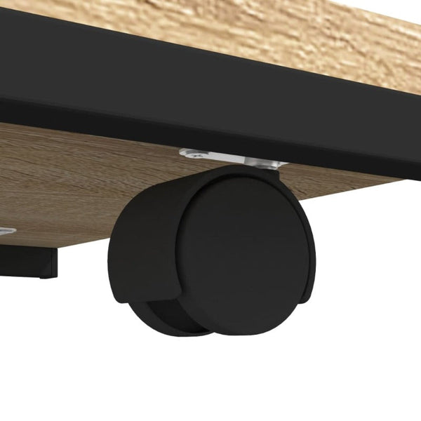 Side Table With Wheels Sonoma Oak 50X35x55.5Cm Engineered Wood Side Tables