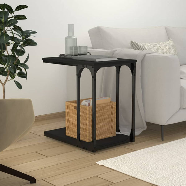 Side Table Black 50X35x52 Cm Engineered Wood Side Tables