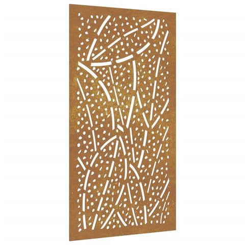 Garden Wall Decoration 105X55 Cm Corten Steel Leaf Design Ornaments & Statues
