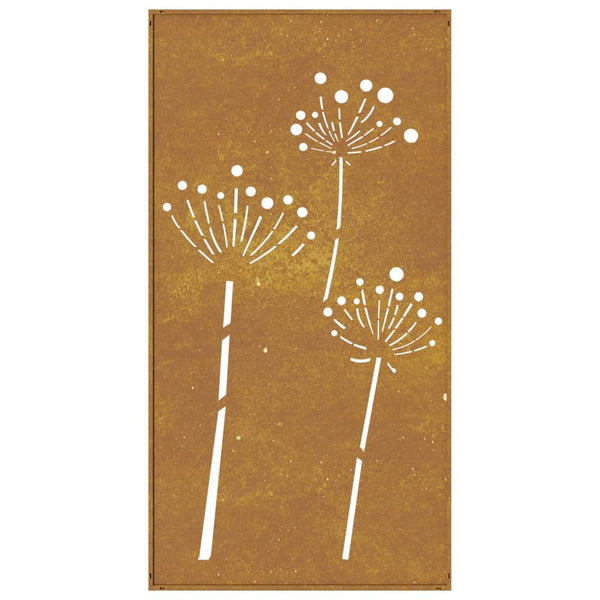 Garden Wall Decoration 105X55 Cm Corten Steel Flower Design Other Home Décor