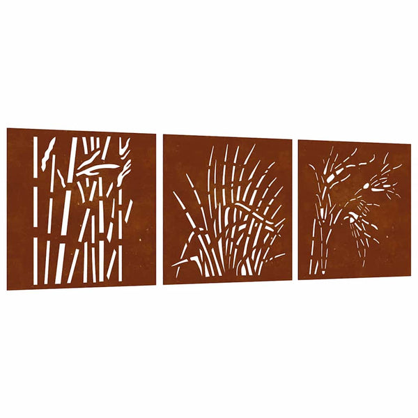 Vidaxl Garden Wall Decorations 3 Pcs Wall Art