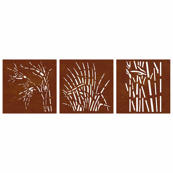 Vidaxl Garden Wall Decorations 3 Pcs Wall Art