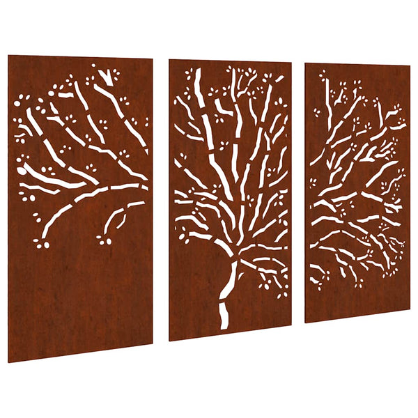 Vidaxl Garden Wall Decorations 3 Pcs Wall Art