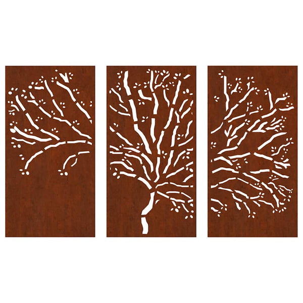 Vidaxl Garden Wall Decorations 3 Pcs Wall Art