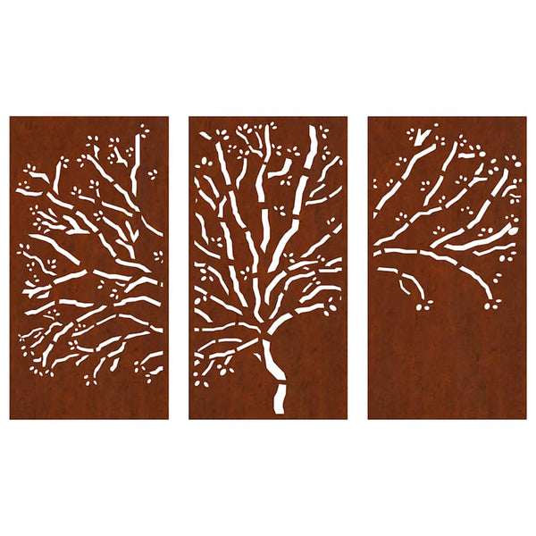 Vidaxl Garden Wall Decorations 3 Pcs Wall Art