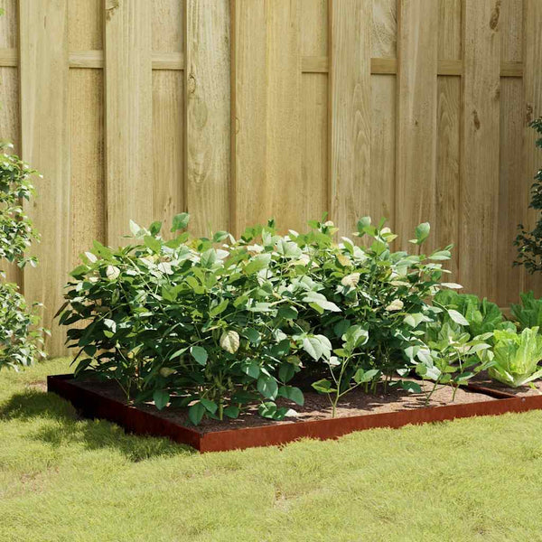 Vidaxl Garden Raised Bed 100X100x18.5 Cm Corten Steel Raised Garden Beds