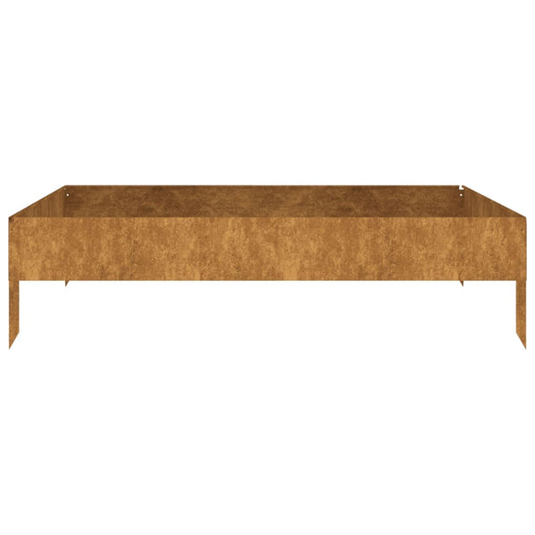 Garden Raised Bed 100X100x26 Cm Corten Steel For Durable Planting Raised Garden Beds