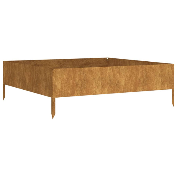 Garden Raised Bed 100X100x33.5 Cm Corten Steel Raised Garden Beds
