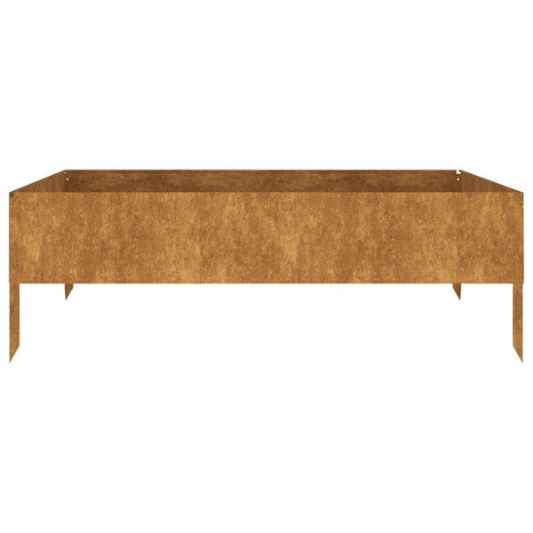 Garden Raised Bed 100X100x33.5 Cm Corten Steel Raised Garden Beds