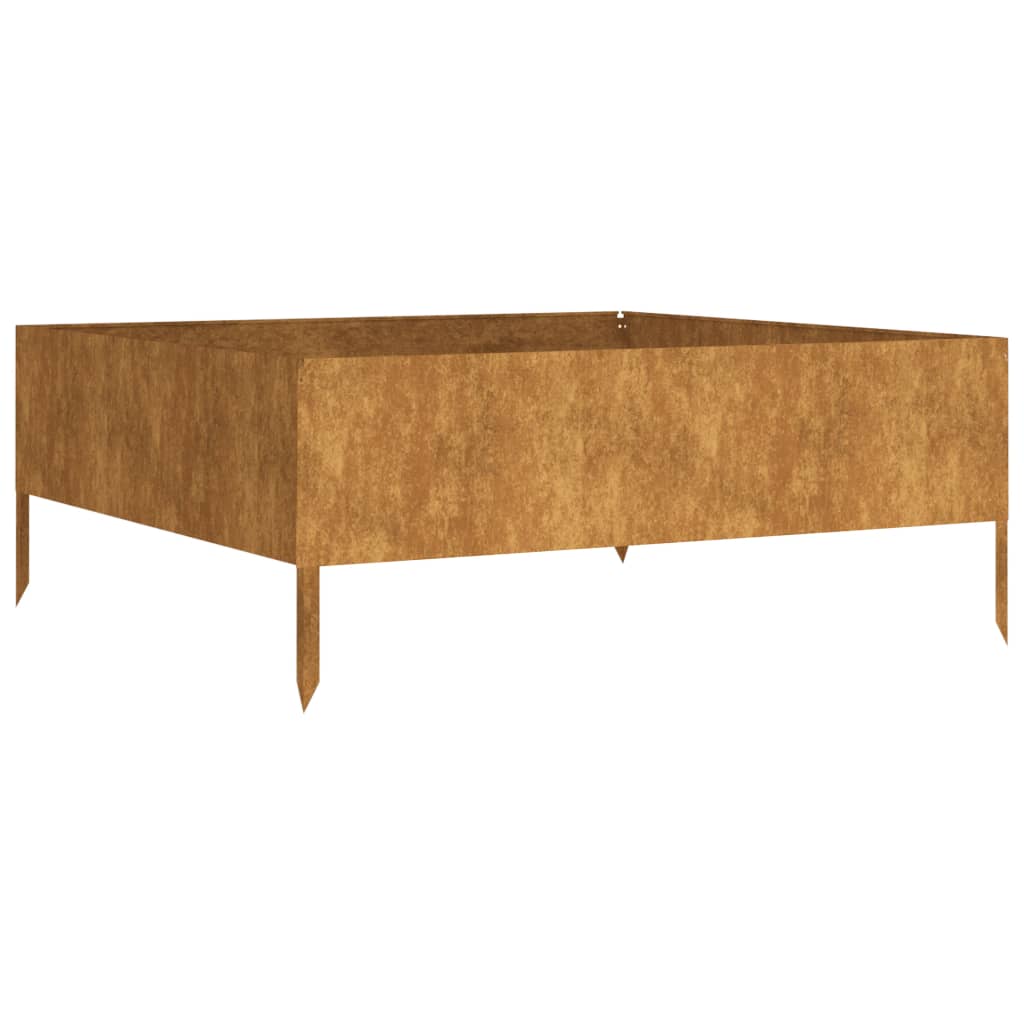 Garden Raised Bed 100X100x41 Cm Corten Steel Raised Garden Beds