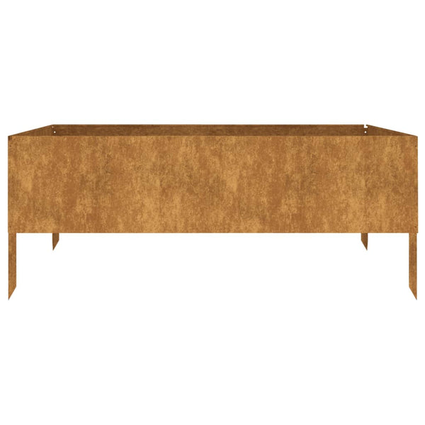 Garden Raised Bed 100X100x41 Cm Corten Steel Raised Garden Beds