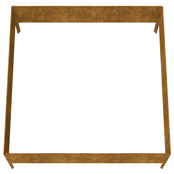 Garden Raised Bed 100X100x41 Cm Corten Steel Raised Garden Beds