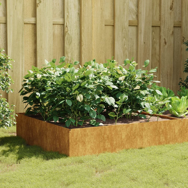 Garden Raised Bed 100X100x41 Cm Corten Steel Raised Garden Beds