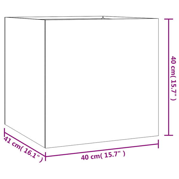 Planter 40X41x40 Cm Corten Steel Planters & Vases