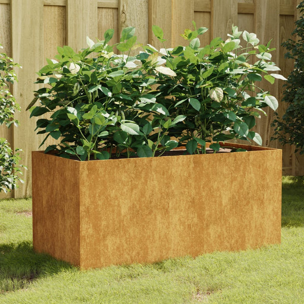 Planter 80X40x40 Cm Corten Steel Planters & Vases