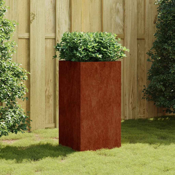 Vidaxl Planter 40X40x80 Cm Corten Steel Planters & Vases