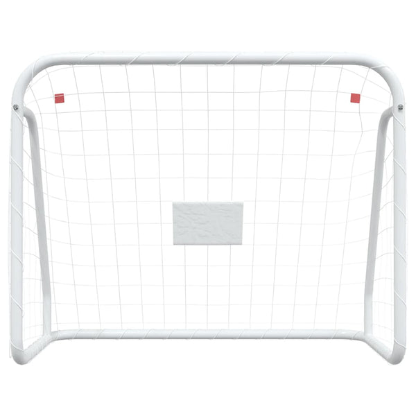 Vidaxl Football Goal With Net White 125X96x60 Cm Steel&Polyester Soccer Goals