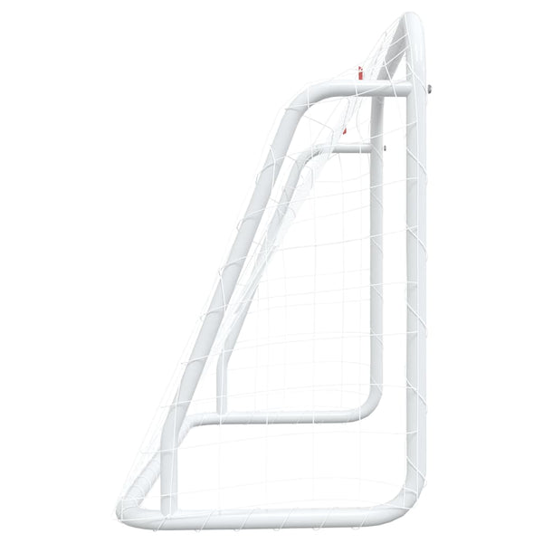 Vidaxl Football Goal With Net White 125X96x60 Cm Steel&Polyester Soccer Goals