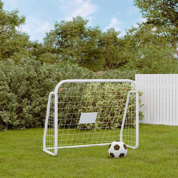 Vidaxl Football Goal With Net White 125X96x60 Cm Steel&Polyester Soccer Goals
