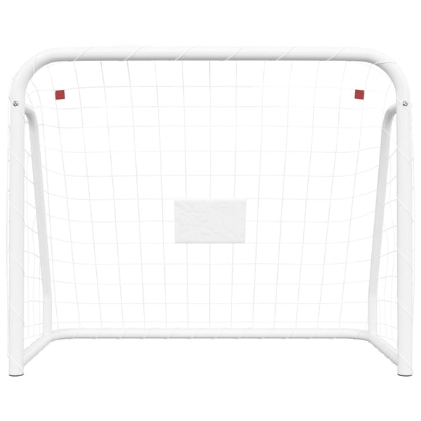 Football Goal With Net White 214X75x152 Cm Steel&Polyester Soccer Goals