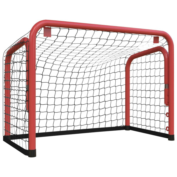 Vidaxl Hockey Goal With Net Red And Black 68X32x47 Cm Steel Polyester Other Sports