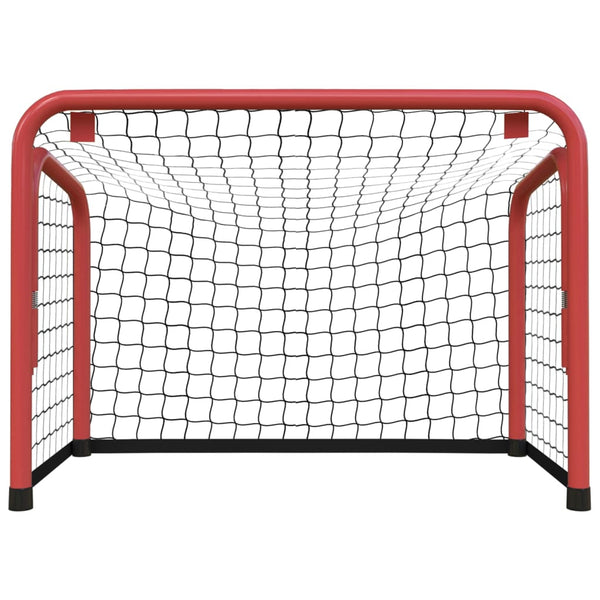 Vidaxl Hockey Goal With Net Red And Black 68X32x47 Cm Steel Polyester Other Sports
